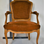 Fauteuil velours orange