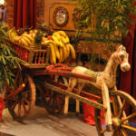 Chariot + cheval en bois