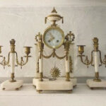Horloge Jaffrenou avec ses chandeliers